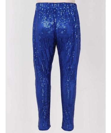 Easyforever Unisex Kids Sparkling Sequins Dance Pants Royal Blue - Size 7-8 Years - Buy Online on GoSupps.com