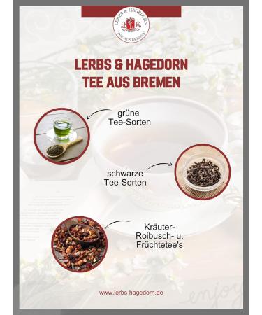  Lerbs & Hagedorn Green tea Sencha Japanese Cherry 1 kg - Sausage Cherry - Buy Online on GoSupps.com