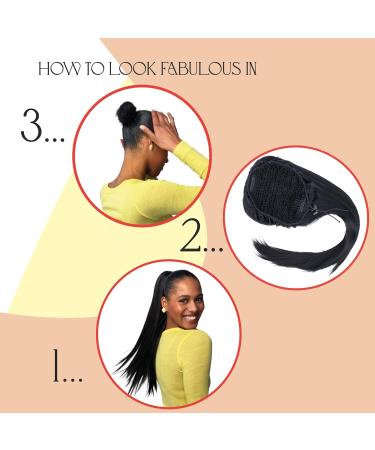 CAISHA 22 Hairpiece Ponytail Extension | Heat-Resistant Synthetic Fiber | Straight Red Brown Blond Mix #33H27 | PH511 - Buy Online on GoSupps.com
