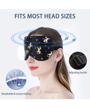 Townssilk Silk Sleep Mask - Adjustable Strap, Comfortable & Soft Eye Mask for Ultimate Sleep Aid - Golden Unicorn Design - Buy Online on GoSupps.com