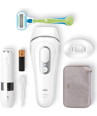 Braun IPL Silk Expert Pro 3 Hair Removal Device for Women - 2 Attachments Effective Face Hair Remover Designed in Germany Alternative to Laser Hair Removal - PL3139 - White/Silver - Buy Online on GoSupps.com