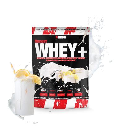 Honest Whey protein powder (buttermilk lemon drop) 1 x 1000 g with 12.5% isolates.Instant soluble protein protein powder with EAA & BCAA made of fresh pasture milk.Optimal muscle building.Buttermilk Lemon Drop 1 kg (1 Pack)