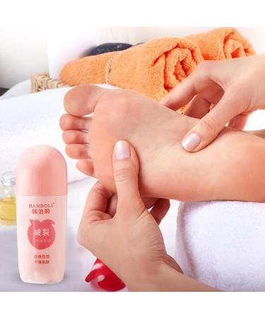 Cracked Foot Cream Roll-On Gentle Natural Moisturizing Foot Cream | Heel Care for Feet - Peach Flavored Cracked Foot Cream - Repairs & Restores Dry Feet - Buy Online on GoSupps.com