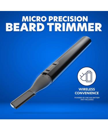 Groom Essentials Micro Precision Beard Trimmer for Men | Cordless Hair & Mustache Trimmer | Ergonomic Handle & Double-Sided Guide - Buy Online on GoSupps.com