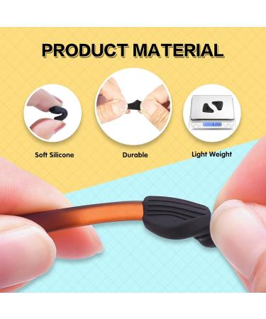 Ubrave Triangle Non-Slip Glasses Ear Hooks - Silicone Comfort Holders for Sports & Running (2 Black 2 Transparent White) - Buy Online on GoSupps.com