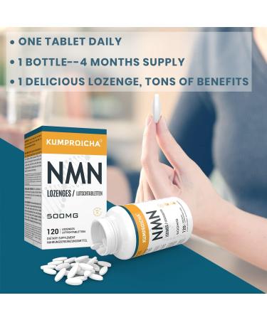 NAD Sublingual Lozenges 500mg 120 Tablets Per Bottle Fast-Acting & Max Absorption NAD+ Supplement (240 Count) 120 count (Pack of 2) - Buy Online on GoSupps.com