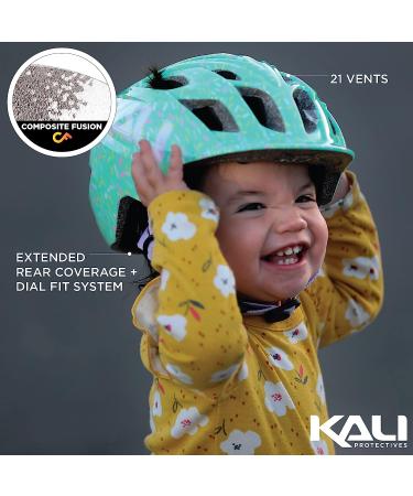 Kali Protectives Chakra Child Bicycle Helmet - Small Monster Orange | Dial-Fit, In-Mould Bike Helmet with Visor and 21 Vents - Buy Online on GoSupps.com