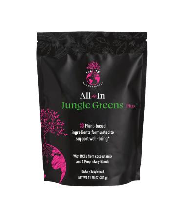 All In Nutritionals Jungle Greens-30 Servings Per Pouch! A Truly one of a Kind Pure Potent and Clean Green superfood Formula- 1 Scoop Serving.