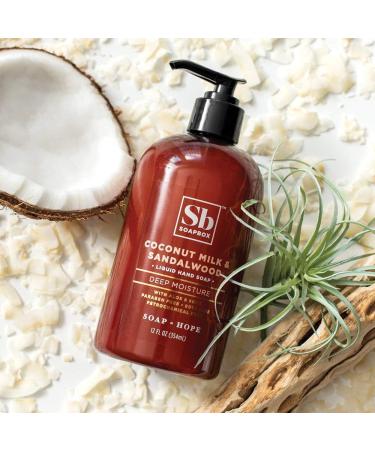 Soapbox Coconut Milk & Sandalwood Hand Soap Refill 64oz - Vegan, Cruelty-Free, Gentle and Moisturizing for Kitchen and Bathroom - Half Gallon Size - Buy Online on GoSupps.com