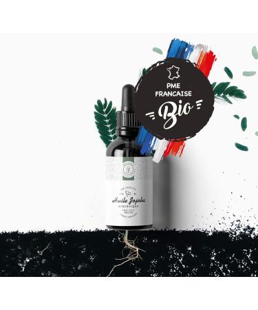 100ml Jojoba Oil Organic Cold Pressed Pure - 100% Natural Care for Skin Hair Beard - Glass Bottle - Bottled in France - Buy Online on GoSupps.com