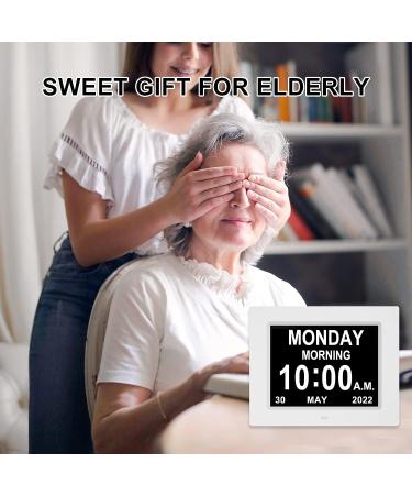 Digital Day Alarm Clock  Calendar Day Clock for Dementia  Alzheimer  Memory Loss  Vision Impaired  Senior  12 Alarms  8 Languages  White - Buy Online on GoSupps.com