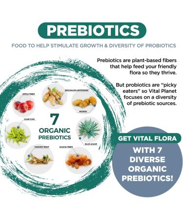 Vital Planet - Vital Flora Men 55+ Daily Probiotic 60 Billion CFU 60 Diverse Strains 7 Organic Prebiotics Immune Support Gas Relief Colon and Digestive Health Probiotics for Men 30 Capsules - Buy Online on GoSupps.com