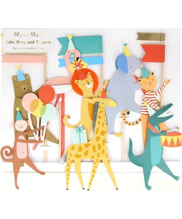 Meri Meri Animal Parade Cake Wrap & Toppers (Pack of 6) - Buy Online on GoSupps.com