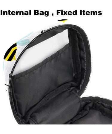 Shop Cute Bee Pattern Women's Napkin Storage Bag | Portable Menstrual Cup & Tapes - Perfect for First Periods - Buy Online on GoSupps.com