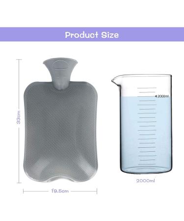 Buy Luxury 2L Hot Water Bottle with Removable Plush Cover - Soft Cashmere & Fluffy Comfort for Bed - Ideal for Pain Relief & Warmth | International Shipping - Buy Online on GoSupps.com