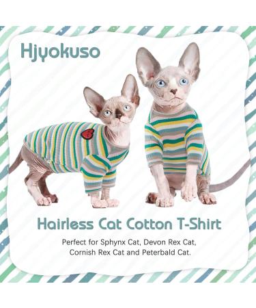 Breathable Summer T-Shirts for Hairless Cats | Soft Skin-Friendly Cotton Vests & Pajamas for Sphynx Cornish Rex & Devon Rex - XXL Green - Buy Online on GoSupps.com