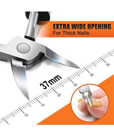 DRMODE Professional Podiatrist Toe Nail Clippers for Thick Nails - Non-Slip Long Handle, Sharp Curved Blade, Large Nail Cutter for Men & Seniors - Buy Online on GoSupps.com