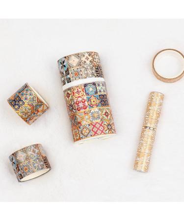 AEBORN Gold Vintage Washi Tape - Foil Washi Masking Tape Set with Gift Box - Aesthetic Decorative Tape Perfect for Bullet Journal  Scrapbook  DIY Crafts AGorgeous art - Buy Online on GoSupps.com