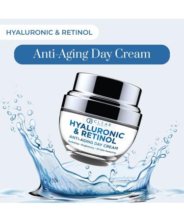 Clear Beauty Hyaluronic Acid & Retinol Face Moisturizer - Dermatologist Tested Anti Aging Korean Skin Care Day And Night Hydration Smooths Fine Lines Firms Skin Vegan Clean Duo Pack Hyaluronic & Retinol (Day & Ni  - Buy Online on GoSupps.com