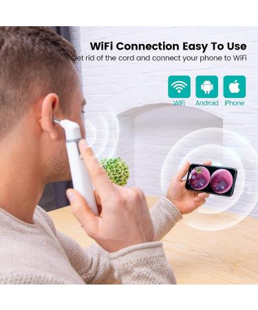 Anykit Wireless Otoscope Ear Camera - Dual View 3.9mm 720PHD WiFi Ear Scope with Ear Wax Removal Tool for Kids, Adults & Pets - Compatible with Android and iPhone - Buy Online on GoSupps.com