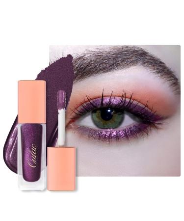 Oulac Liquid Glitter Eyeshadow Highly Pigmented Purple Eyeshadow Liquid Eyeshadow & Liquid Eyeliner | Metallic Deepened Amethyst Blendable Eye Make-up No Creases Vegan 5.4g Vamp It Up(26)