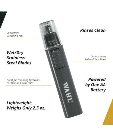 Wahl Professional Nose Trimmer - Battery-Operated Lightweight Wet/Dry Use Stainless Steel Blades - Best for Grooming - Buy Online on GoSupps.com