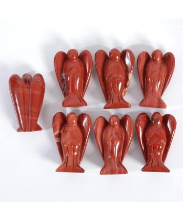 Lovionus89 Red Jaspis Angel Statue - Hand-Carved 5cm Healing Crystal Decoration for Home & Bag - Buy Online on GoSupps.com