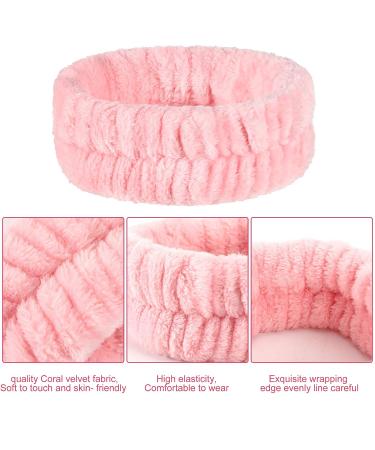 Willbond 9-Piece Spa Headband and Wrist Washband Set for Women and Girls - Coral Fleece Facial Makeup Headband, Elastic Hair Band, and Face Wash Set in Green, Pink, and White - Buy Online on GoSupps.com