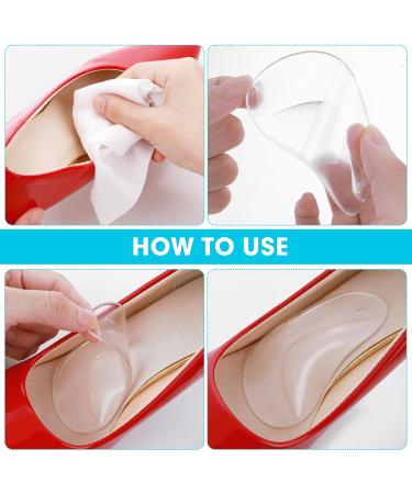 3 Pairs Arch Support Inserts - Soft Gel Insole Pads for Plantar Fasciitis Relief | Transparent Silicone Arch Cushions for Flat Feet & High Heels - Reusable Shoe Insoles - Buy Online on GoSupps.com