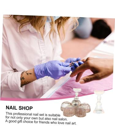 minkissy Set Chess practice seat Manicure Display Base display rack Manicure Practice Rack pedicure tip stand Magnetic Stand manicure practice bracket magnetic holder tool Acrylic Pedicure 2x1cm Golden - Buy Online on GoSupps.com