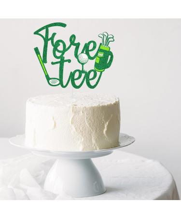 Fore Tee Golf Cake Topper - Happy 40th Birthday Cake Topper - Golf Ball Player Cake Decorations For Sports Themed Man Golfer Fans Party Decoration Supplies - Buy Online on GoSupps.com