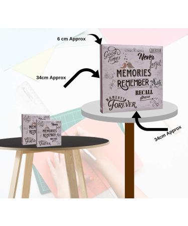 Arpan Large Slip In Pockets 3-Ring Binder Photo Album - Holds 500 6x4 Photos - Wedding Baby Birthday - Slogan Art - 34 x 33 x 4 cm - Buy Online on GoSupps.com