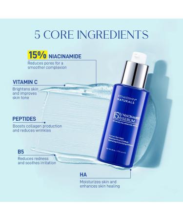 Buy Enaskin Naturals 15% Niacinamide Serum | VC B5 Hyaluronic Acid & Peptide - Unscented All Skin Types | International Shipping Available - Buy Online on GoSupps.com