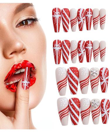 Press on Nails Long Horror Nails Press on Halloween False Nail Easy to Use Perfect for Dating Halloween Nail Salon Ball Shakven Christmas Gift - Buy Online on GoSupps.com