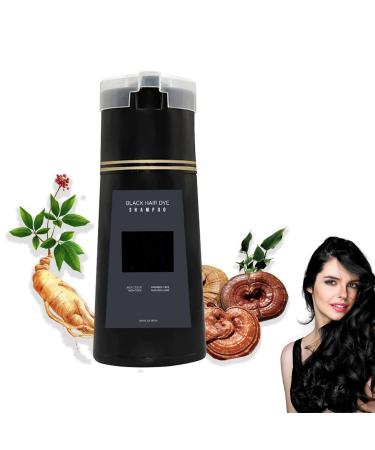 Gireatick Nova Hair Dye Shampoo for Grey Hair, Nova Hair Instant Dye Shampoo for Women Men, Black Hair Color Shampoo for Grey Hair, Long Lasting Grey Coverage Shampoo