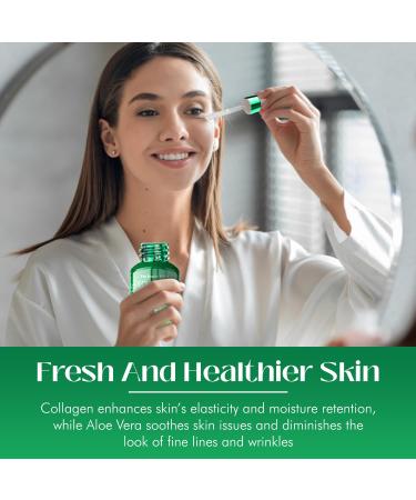 Aloe & Collagen Serum - Anti-Aging Hydrating & Skin Tightening | Korean Skin Care for All Skin Types | Paraben Free & Vegan - 1.69 Fl. Oz - Buy Online on GoSupps.com