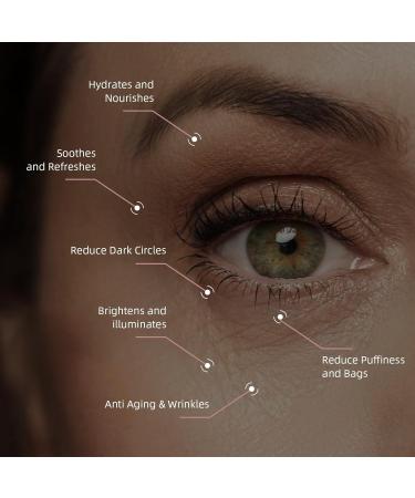 Caffeine Eye Cream for Puffiness and Dark Circles Eye Roller Cream Anti-Aging Eye Serum with 360 Massage Ball to Reduce Puffiness Wrinkles and Fine Lines - Buy Online on GoSupps.com
