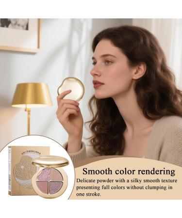 Makeup Eyeshadow Palette 4In1 Eye And Palette Blush Highlighter Glitter Suitable for Women Teens Girls Travel No 5 - Buy Online on GoSupps.com