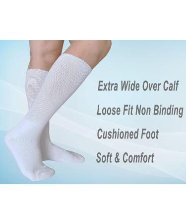 COIYUFUX 2 Pairs Extra Wide Bariatric Diabetic Socks for Swollen Feet - Non-Binding Medical Socks for Men and Women - Buy Online on GoSupps.com