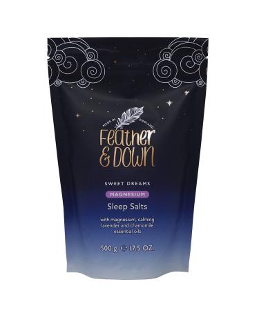 Feather & Down Sweet Dreams Magnesium Sleep Salts (500g) with Magnesium Calming Lavender & Chamomile Essential Oils. Relieve Stress & Tension. Encourages a Restful Night s Sleep