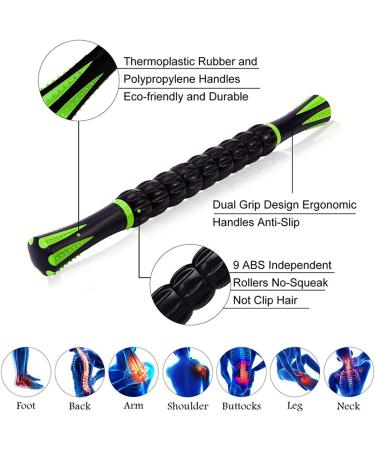 Portable Muscle Roller - Handheld Massager for Fitness Sports Yoga & Recovery | International Shipping - Buy Online on GoSupps.com
