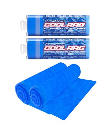 Cool RAG Extreme Cooling Towel for Heat Relief - PVA Cooling Towel for Workout, Gym, Running and for Other Outdoor Sports - Cooling Rag for Neck - Cool Towel for Quick Cooling 2 Tubes (Blue)