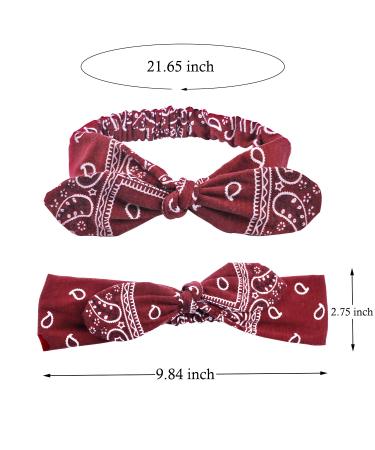 LAPOHI 4 Pack Paisley Print Headbands for Women - Retro Knot Style, Adjustable Headwrap for Girls - Classic Design - Buy Online on GoSupps.com