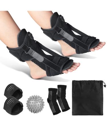 Plantar Fasciitis Night Splint,2 Pack 2022 NEW Upgraded Night Splint Adjustable Elastic Dorsal for Women & Men,Plantar Fasciitis Relief Relief Brace for Achilles Tendonitis and Foot Drop