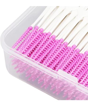 VIFERR Interdental Brush 200 Pack - Silicone Teeth Cleaning Dental Floss & Toothpick with Handle for Oral Care - Purple - Buy Online on GoSupps.com