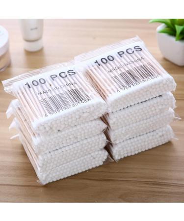 800 Pcs Wooden Cotton Swabs | 100% Cotton Double-Tipped Buds for Makeup, Cleaning, Pet Care - Buy Online on GoSupps.com