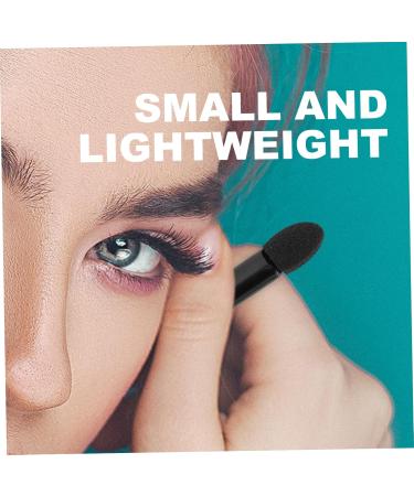 FOYTOKI 100pcs Mini Eyeshadow Swab Concealer Brush Mini Lip Brush Makeup Wand Lip Balm Black Milky Cotton - Buy Online on GoSupps.com