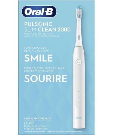 Buy Oral-B Pulsonic Slim Clean 2000 Rechargeable Electric Toothbrush - Clean Teeth 1 Handle & 1 Brush - International Shipping Available - Buy Online on GoSupps.com