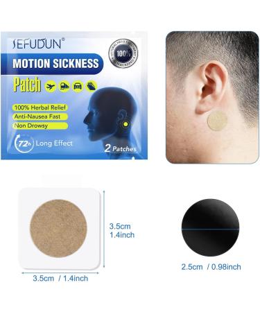 JUDEWY Motion Sickness Patches - 40 Pack | Waterproof Anti Nausea Seasickness Relief for Cruise/Airplane/Train/Bus | Easy-to-Use Behind The Ears Patches - Buy Online on GoSupps.com
