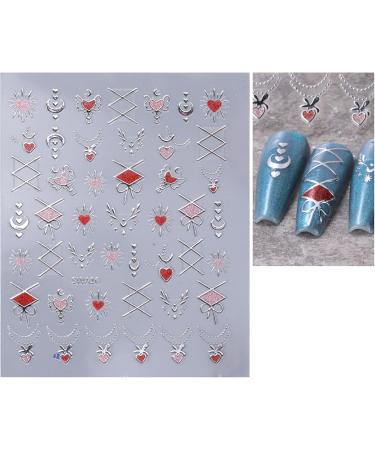 JMEOWIO 9 Sheets Moon Star SnakeNail Art Stickers Decals Self-Adhesive Nail Supplies Nail Art Design Decoration Accessories - Buy Online on GoSupps.com